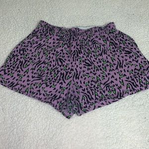 Purple cheetah print Soffe shorts - size L